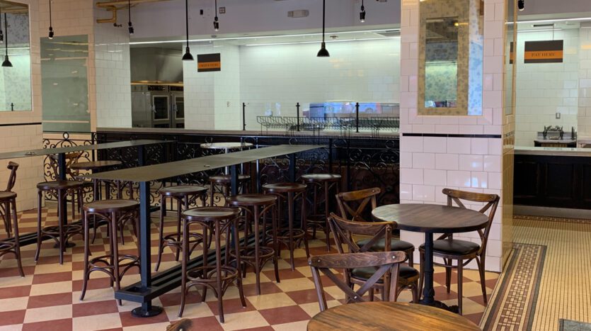 white apron dc restaurant space for lease interior