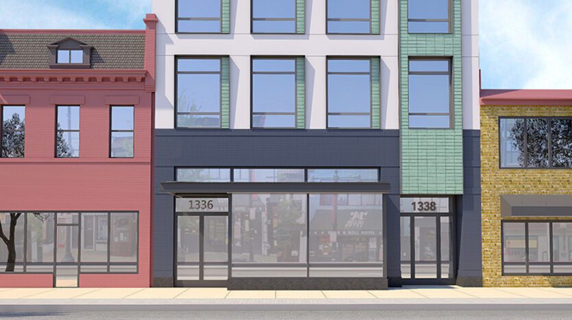 property for lease near in the h street corridor storefront rendering